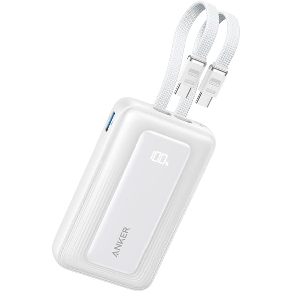 Anker Zolo Power Bank (10000mAh, 35W, Built-In Dual USB-Cケーブル)