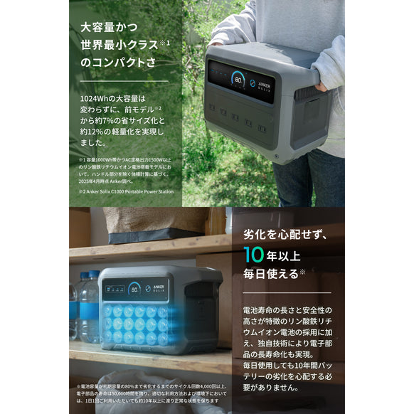 Anker Solix C1000 Gen 2 Portable Power Station サブ画像5