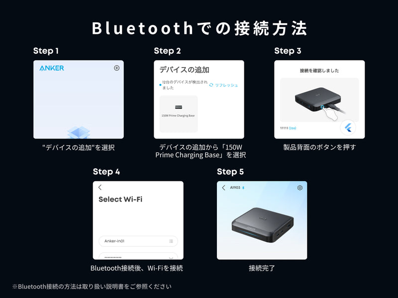 Bluetoothでの接続方法