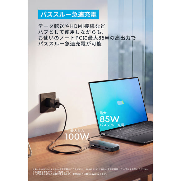 Anker Nano USB-C ハブ (8-in-1, Dual Display)