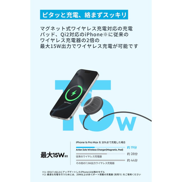 Anker Zolo Wireless Charger (Magnetic, Pad)