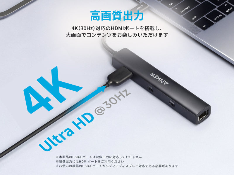 Anker USB-C ハブ (6-in-1, イーサネット) LE