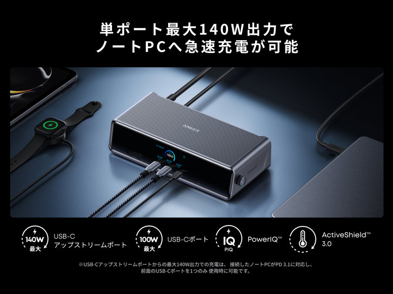 Anker Prime ドッキングステーション (14-in-1, Triple Display, DisplayLink)