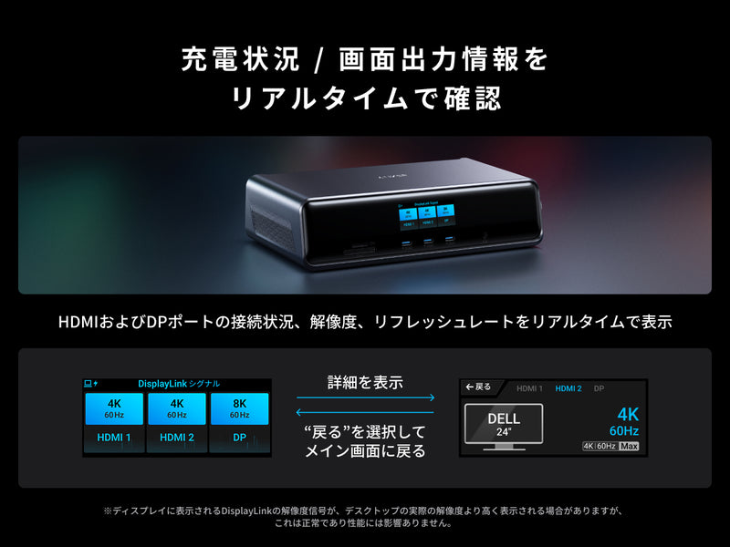 Anker Prime ドッキングステーション (14-in-1, Triple Display, DisplayLink)