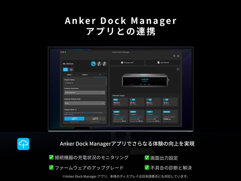Anker Prime ドッキングステーション (14-in-1, Triple Display, DisplayLink)