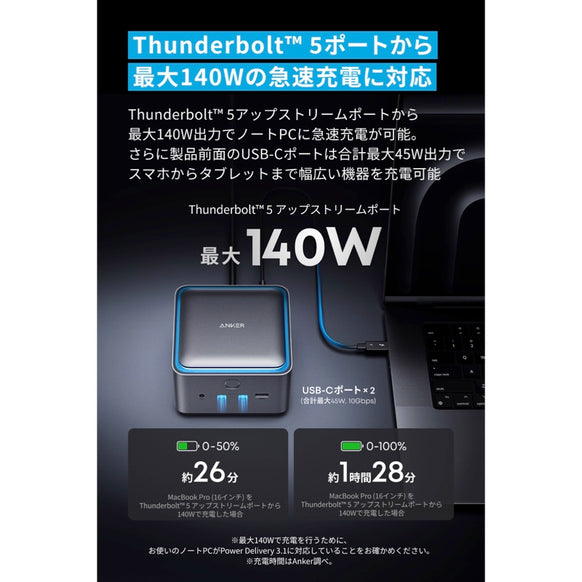 Anker Prime ドッキングステーション (14-in-1, 8K, Thunderbolt 5)
