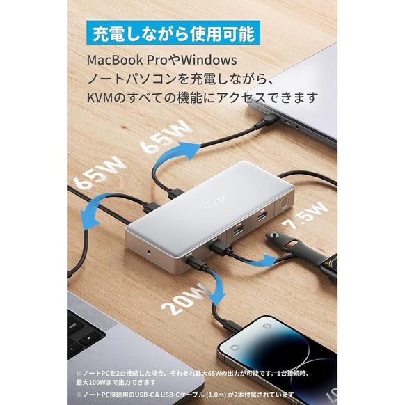 Anker KVM Switch (Dual 4K, For Dual ノートPC)