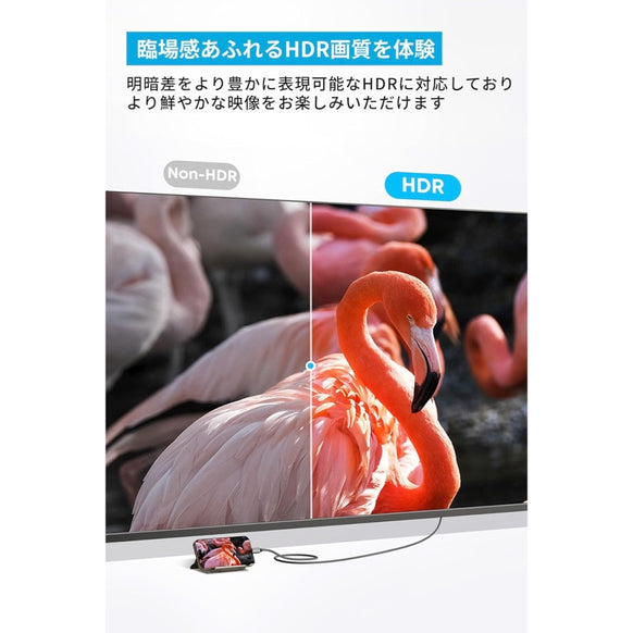 Anker Nano USB-C & HDMI ケーブル (4K, 高耐久ナイロン)