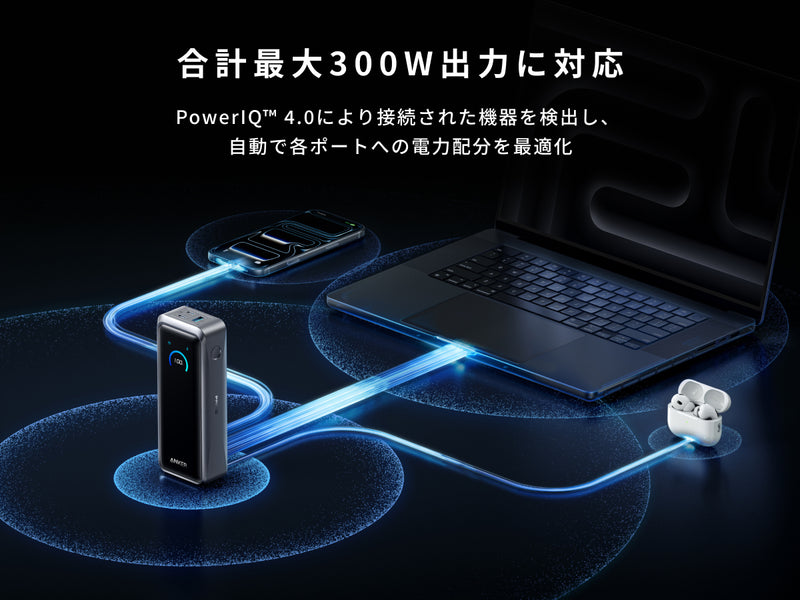 合計最大300W出力に対応