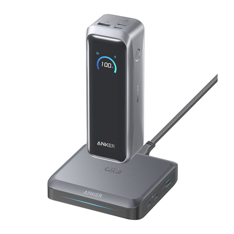 Anker Prime Power Bank (20100mAh, 220W) with Anker Prime Charging Base (150W, 3 Ports)