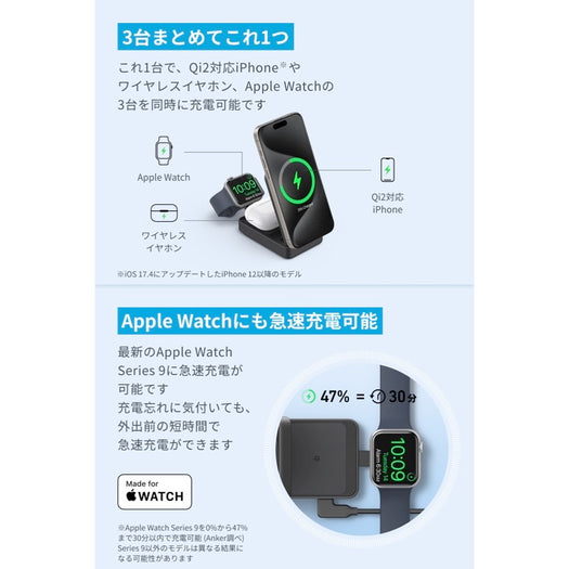 Anker MagGo Wireless Charging Station (Foldable 3-in-1) サブ画像4