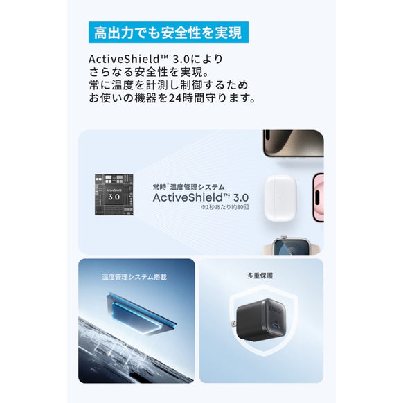 Anker Nano Charger (45W) with USB-C & USB-C ケーブル