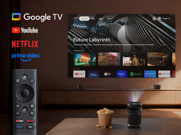 Google TV搭載で、 多彩なコンテンツを