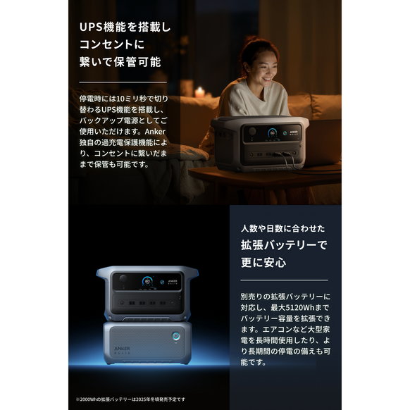 Anker Solix C2000 Gen 2 Portable Power Station サブ画像5