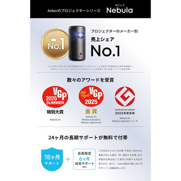 Soundcore Nebula P1 / P1i 公式トラベルケース