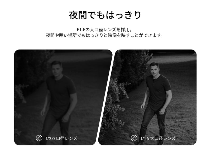 夜間でもはっきり