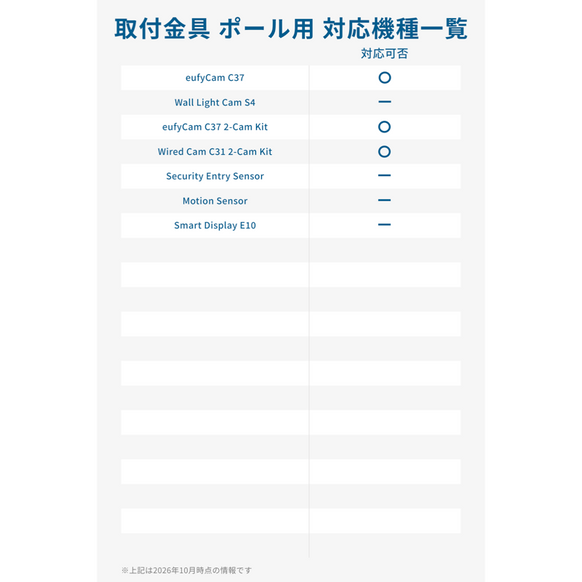 Eufy 屋外カメラ取付金具 ポール用