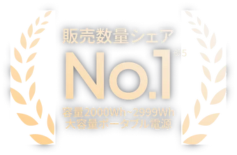 容量2000〜2999Wh 販売数量No.1