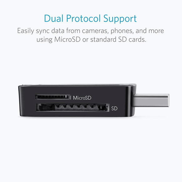 Anker 2-in-1 USB 3.0 ポータブルカードリーダー