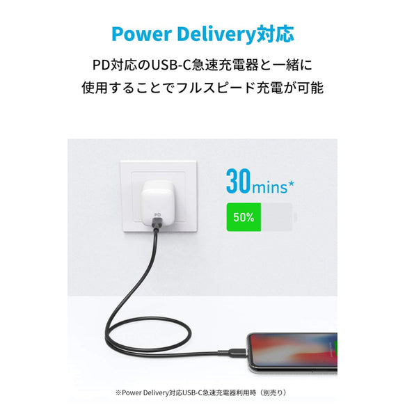 Anker PowerLine II USB-C & ライトニング ケーブル 0.9m
