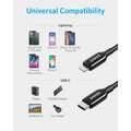 Anker PowerLine+ III USB-C ＆ ライトニングケーブル 1.8m