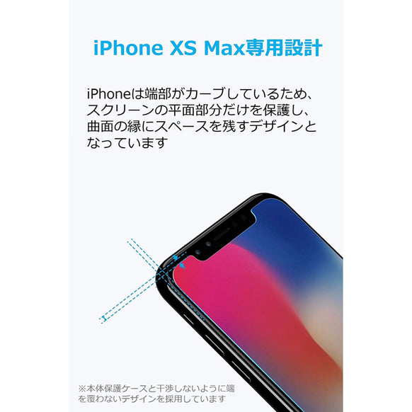 Anker GlassGuard iPhone XS Max用 2枚セット