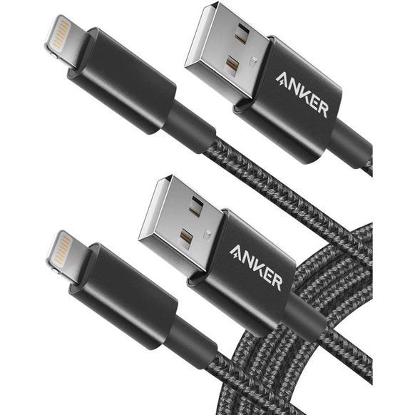 Anker 高耐久ナイロン ライトニングケーブル 1.8m 2本セット